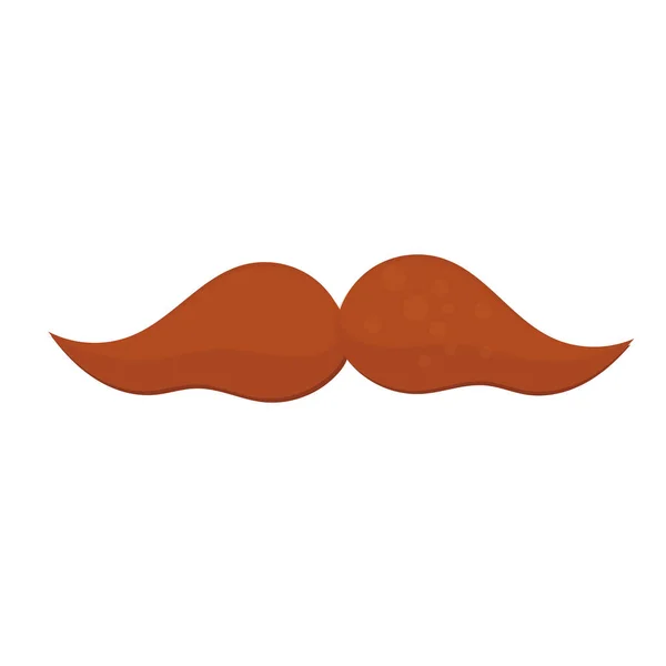 Icono de bigotes de jengibre sobre fondo blanco. Ilustración vectorial — Vector de stock