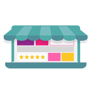 Çevrimiçi depolama sayfası olan laptop ekranı. İnternetten konsept alışverişi.