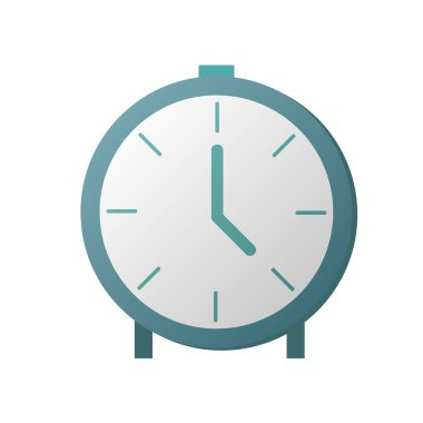 Arkaplanda düz stil saat simgesi izole. Saat simgesi sayfa sembolü