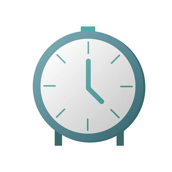 Icono del reloj en estilo plano aislado en el fondo. Reloj icono página símbolo — Vector de stock