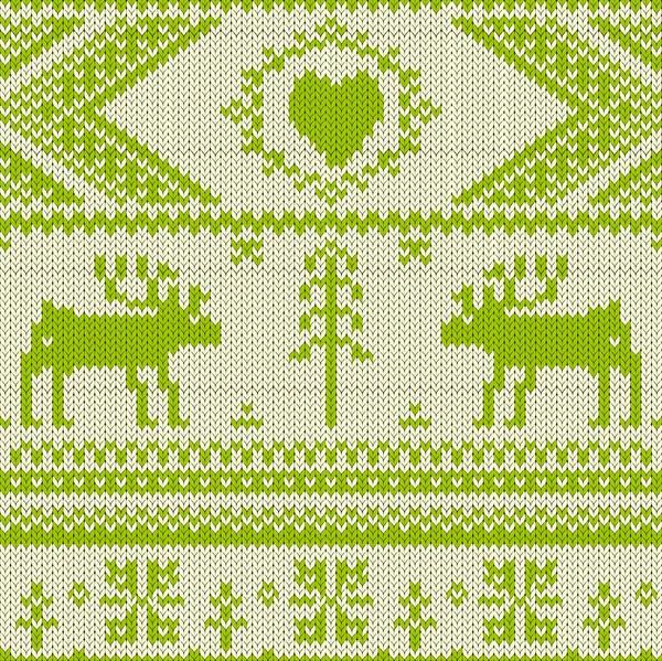 Fond de Noël tricoté à la norvégienne — Image vectorielle