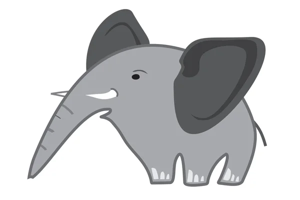 Illustration on an young elephant — Stock Vector