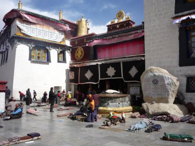 Jokhang Tapınak, lhasa, tibet, Çin