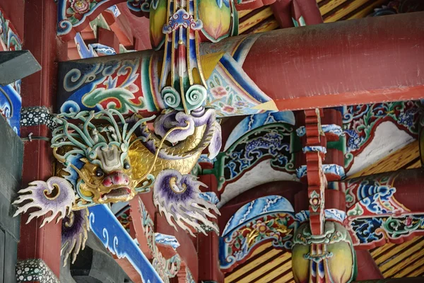 This is the pillar decoration of "Taipei Confucius Temple", Taipei,Taiwan — Stock Photo, Image