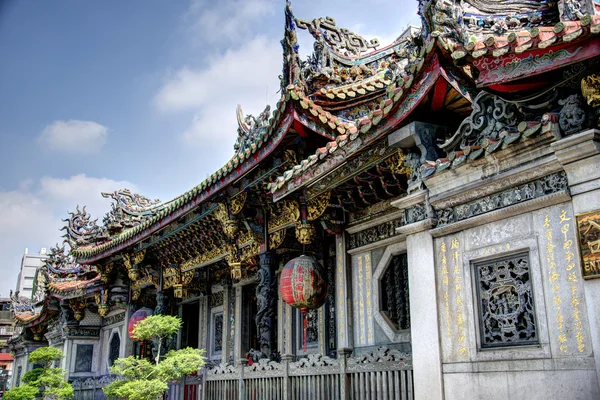 孟嘉龙山寺、 台北，台湾 — 图库照片