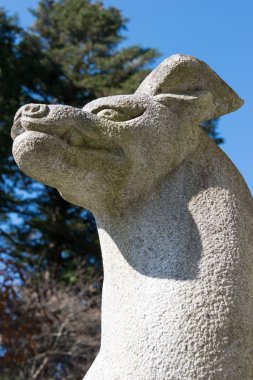 koruyucu köpekler mitsumine Tapınak, chichibu, saitama, Japonya