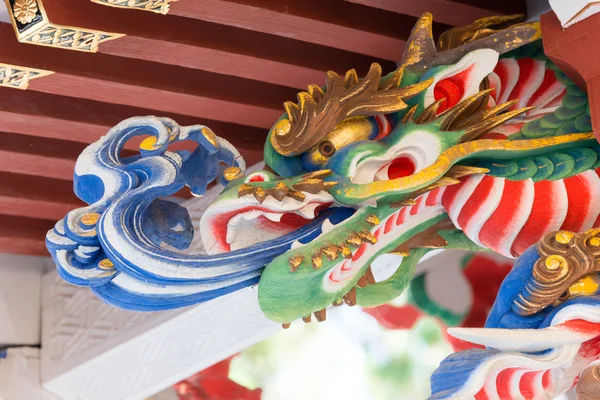 Scultura del Drago al Santuario di Mitsumine, Chichibu, Saitama, Giappone — Foto Stock