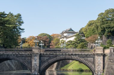 seimon-tetsubashi Köprüsü (ana kapısı bridge(nijubashi)) Imperial palace, tokyo, Japonya