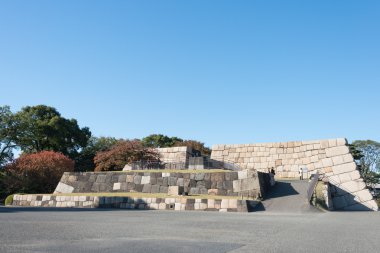Tenshudai Donjon Base of Edo Castle,Tokyo,Japan:People visit Imp clipart