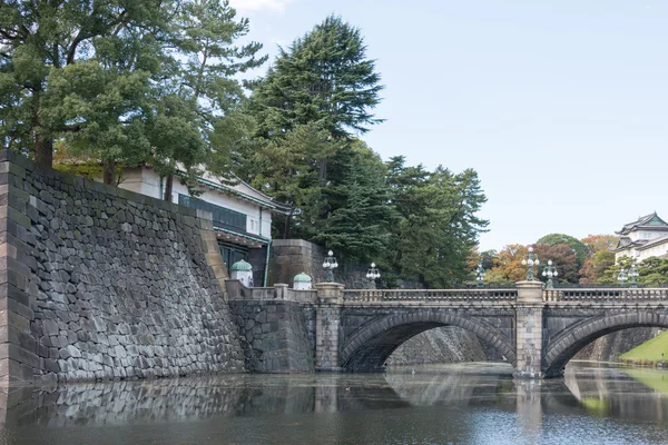 Ponte Seimon-tetsubashi (Ponte do Portão Principal (Nijubashi)) do Palácio Imperial, Tóquio, Japão — Fotografia de Stock