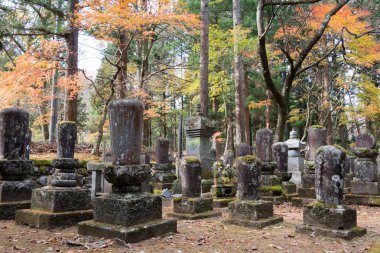 eski mezarlık kanmangafuchi, nikko, Japonya