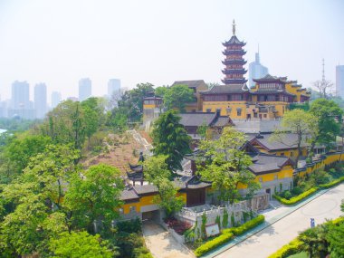 Jiming Tapınağı, nanjing, jiangsu, Çin. Jiming Tapınağı, ilk 557 inşa edilmiş ve Nanjing en antik tapınakları biridir..