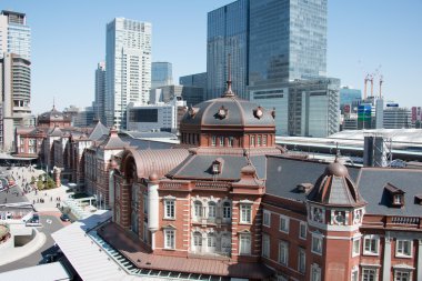 Tokyo, Japonya - 7,2014 Mart: tokyo istasyonu. Bu istasyon Japonya'da en yoğun istasyonu tren istasyonu olduğunu.