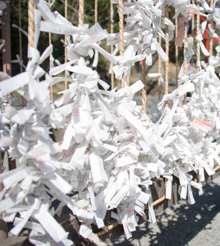 KAMAKURA, JAPAN - MARCH 22 2014: Fortune paper(Japanese 