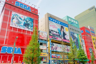 Tokyo, Japonya - 16 Nisan 2014: akihabara bölge. Akihabara, tokyo'nın 