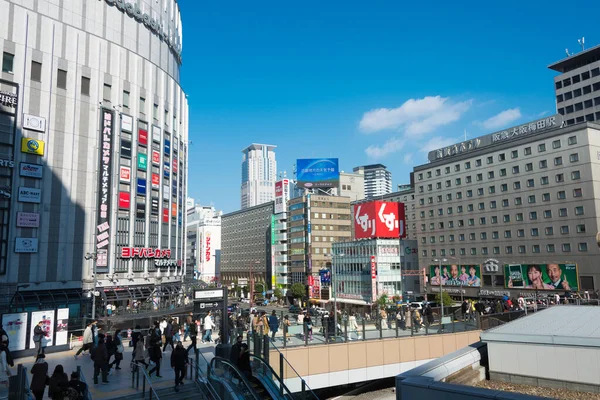 Osaka Japan Januar 2022 Stadtbild Der Nähe Des Osaka Bahnhofs — Stockfoto
