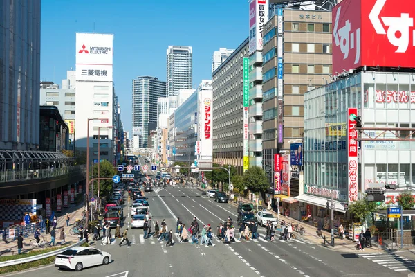 Osaka Japan Januar 2022 Stadtbild Der Nähe Des Osaka Bahnhofs — Stockfoto