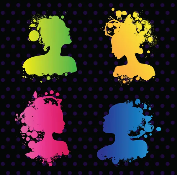 Colorful avatars — Stock Vector