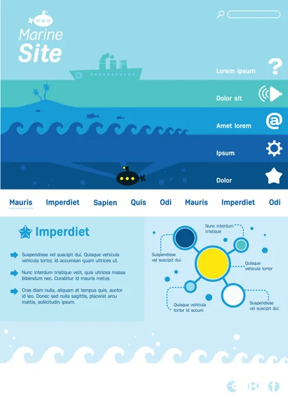 Deniz thematics ile Web sitesi şablonu