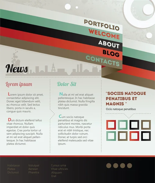 retro tarzı Web sitesi şablonu