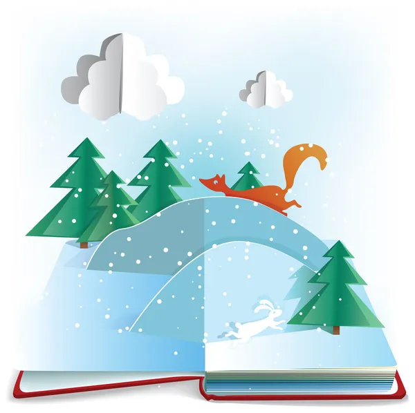 Livro de Inverno. — Vetor de Stock