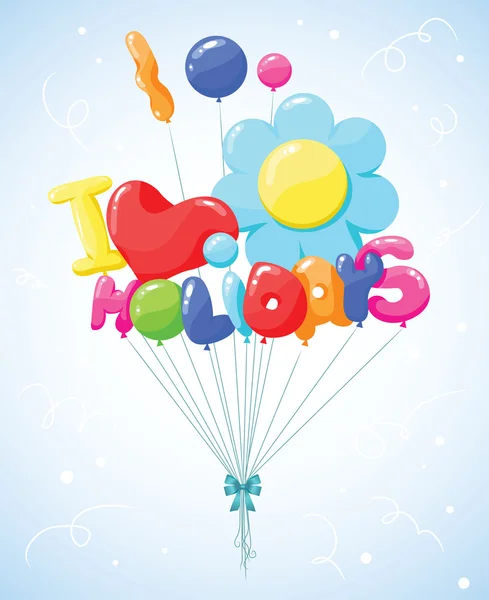 Colorful balloons message