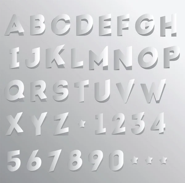 Paper cut alphabet — Stock Vector
