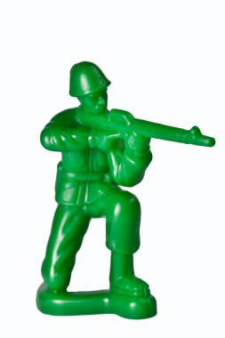 oyuncak asker üzerinde beyaz izole