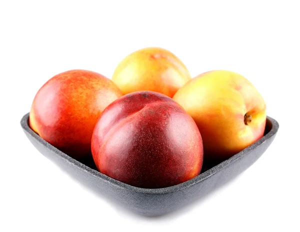 Four ripe peaches — Stock Photo, Image