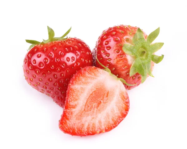 Drei leckere Erdbeeren — Stockfoto