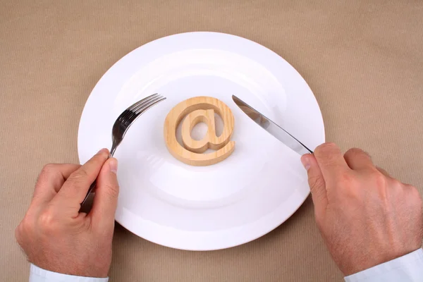 Internet para el almuerzo — Foto de Stock