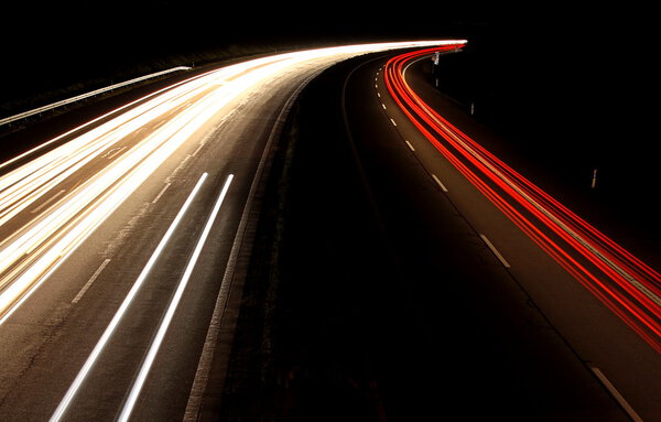 German Autobahn at night