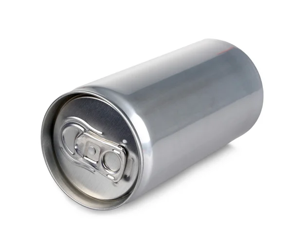 Aluminiumdose mit 200 ml Prosecco, isoliert und blanko — Stockfoto