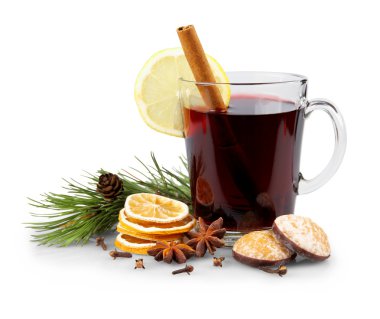 kabuk tarçın, Noel tatlılar ile cam mulled şarap