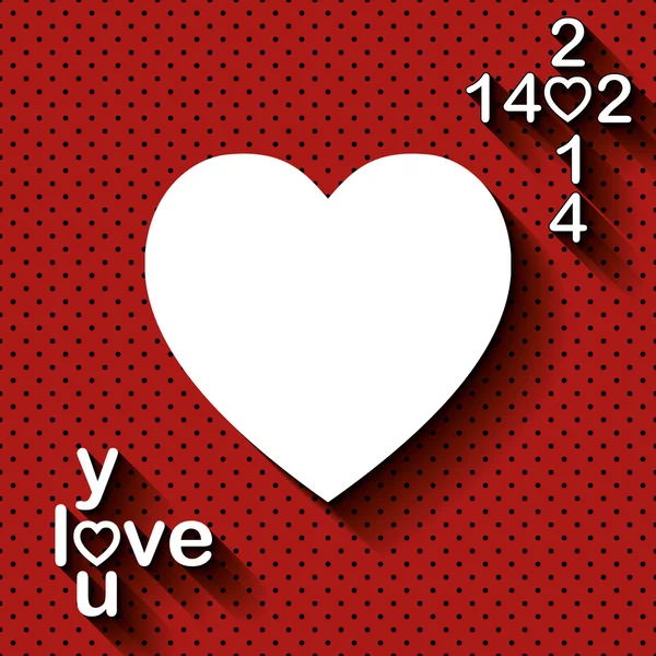 San Valentino 0214 e 2014 come illustrazione vettoriale rossa — Vettoriale Stock
