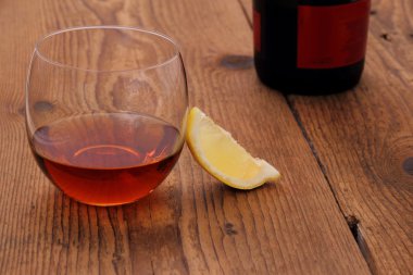 lüks konyak Wood, limon dekoratif cam