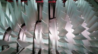 kesit ile iç parçalar ile türbin motoru