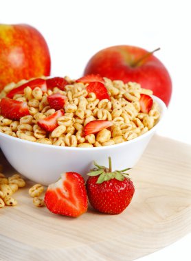 çilek ve peynir ahşap plaka