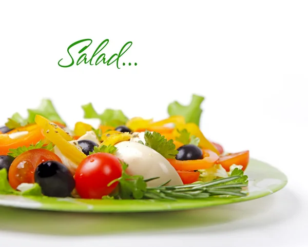 Sund vegetarisk salat isoleret - Stock-foto