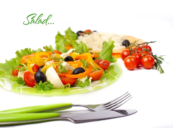 Izole sağlıklı vejetaryen salata — Stok fotoğraf