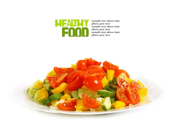 Hälsosam vegetarisk sallad isolerade — Stockfoto