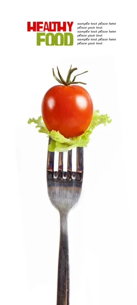 Salada vegetariana saudável isolada em branco — Fotografia de Stock