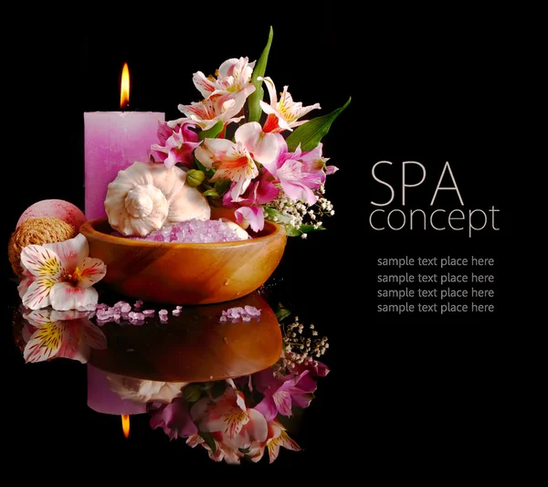 Spa concept in het zwart — Stockfoto