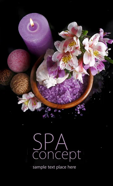 Concepto de spa en negro —  Fotos de Stock