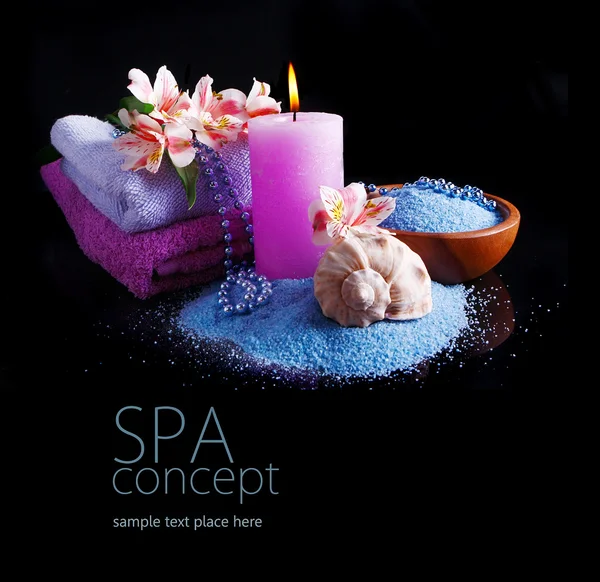 Concept spa en noir — Photo