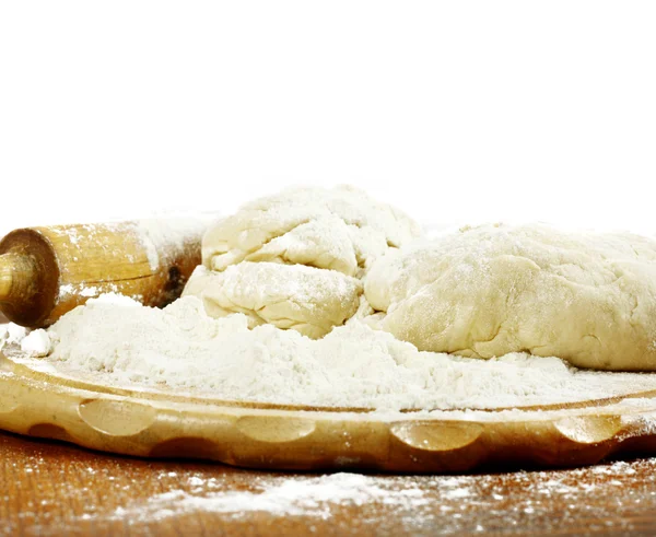 Raw dough for cooking dumplings — Stock Photo, Image