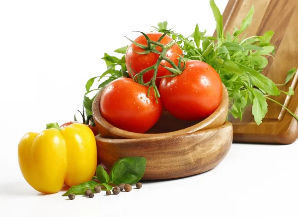 Fresh vegetables on the white background — Stock Photo, Image