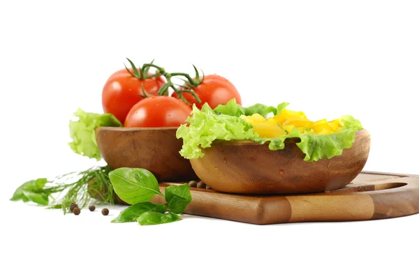 Fresh vegetables on the white background — Stock Photo, Image