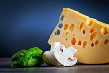 Macro composition of Italian cooking ingredients, garlic, rosema