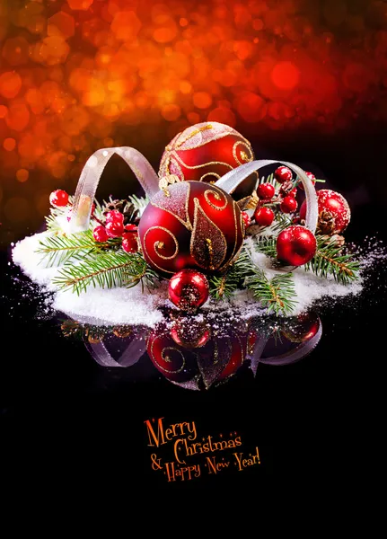 Art Christmas greeting card — Stock Photo, Image
